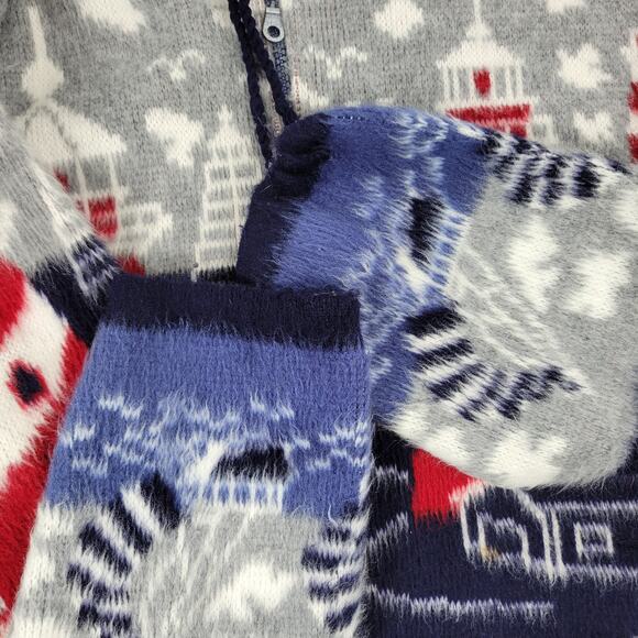 Artesanías Tuntaquimba Ecuador Wool Lighthouse Sweater Hoodie Nautical Knit L - Picture 16 of 16